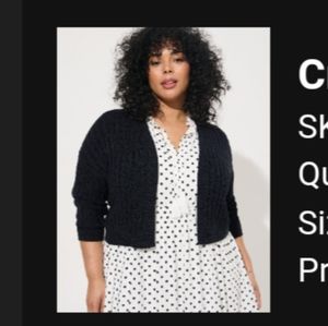 Torrid black cardigan